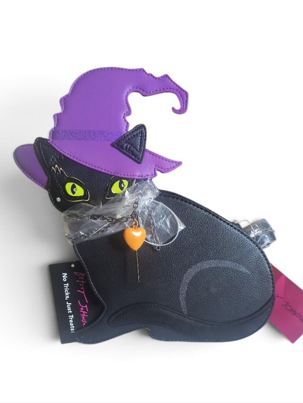 Betsey Johnson Black Cat Witch Crossbody